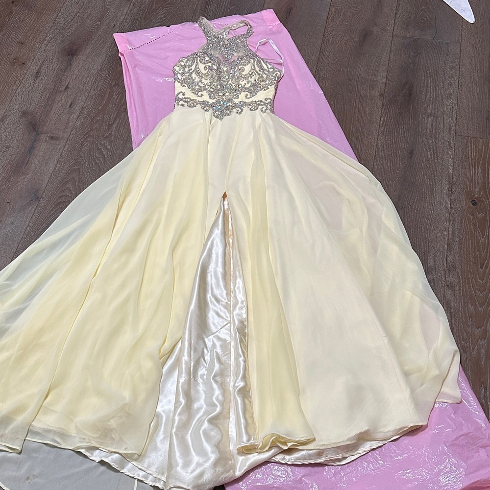 Tiffany Designs Prom Gown with Silver Embellishments Accents - Picture 4 of 16